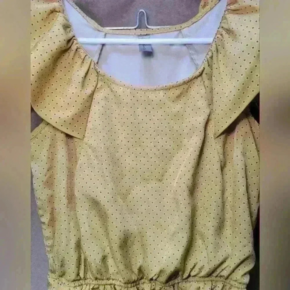 Ophelia For FC sz small dress yellow and grey polka-dot - Picture 2 of 3